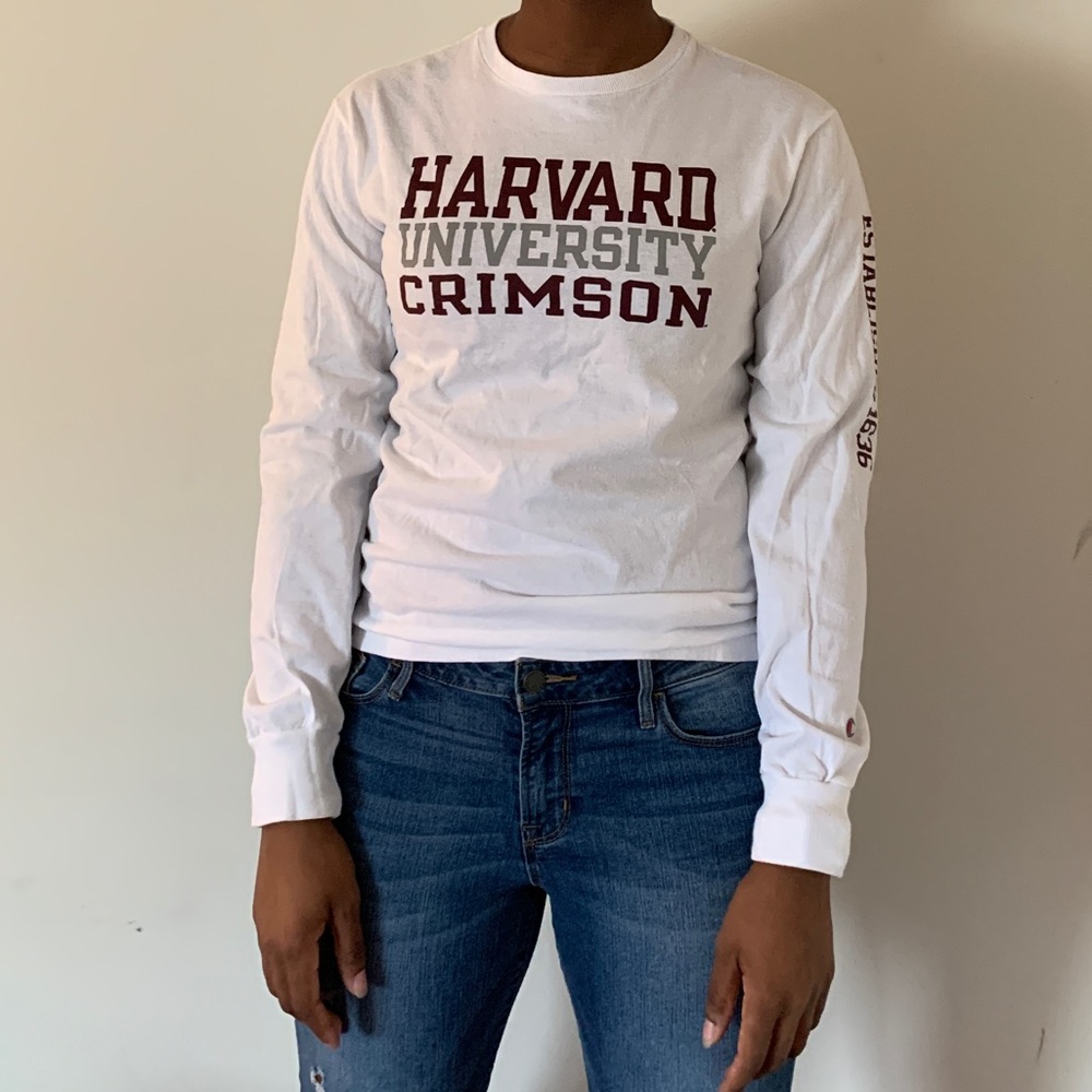 White Harvard University Long Sleeve Shirt